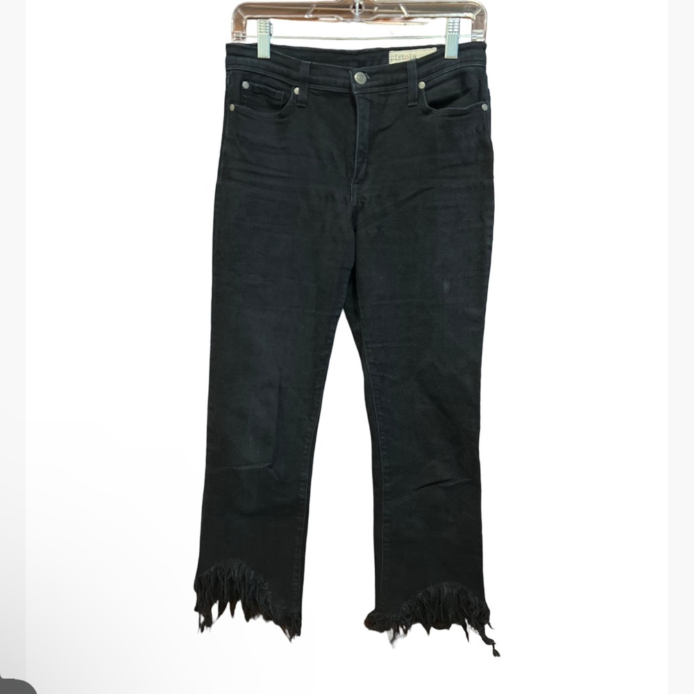 Pistola black gray jeans fray hem - Picture 1 of 4